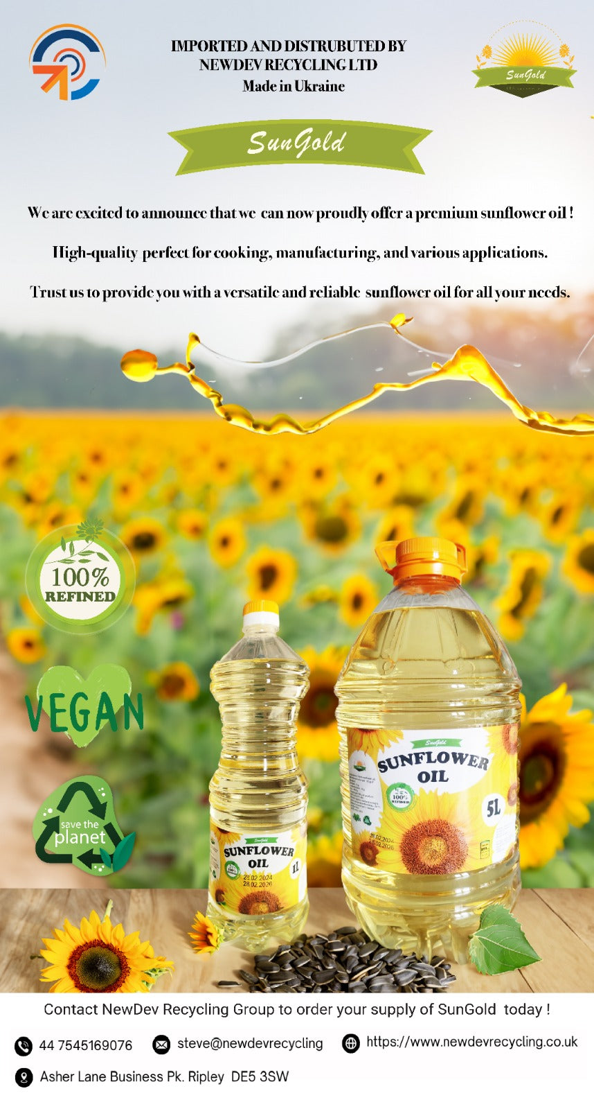 SUNGOLD Sunflower Oil